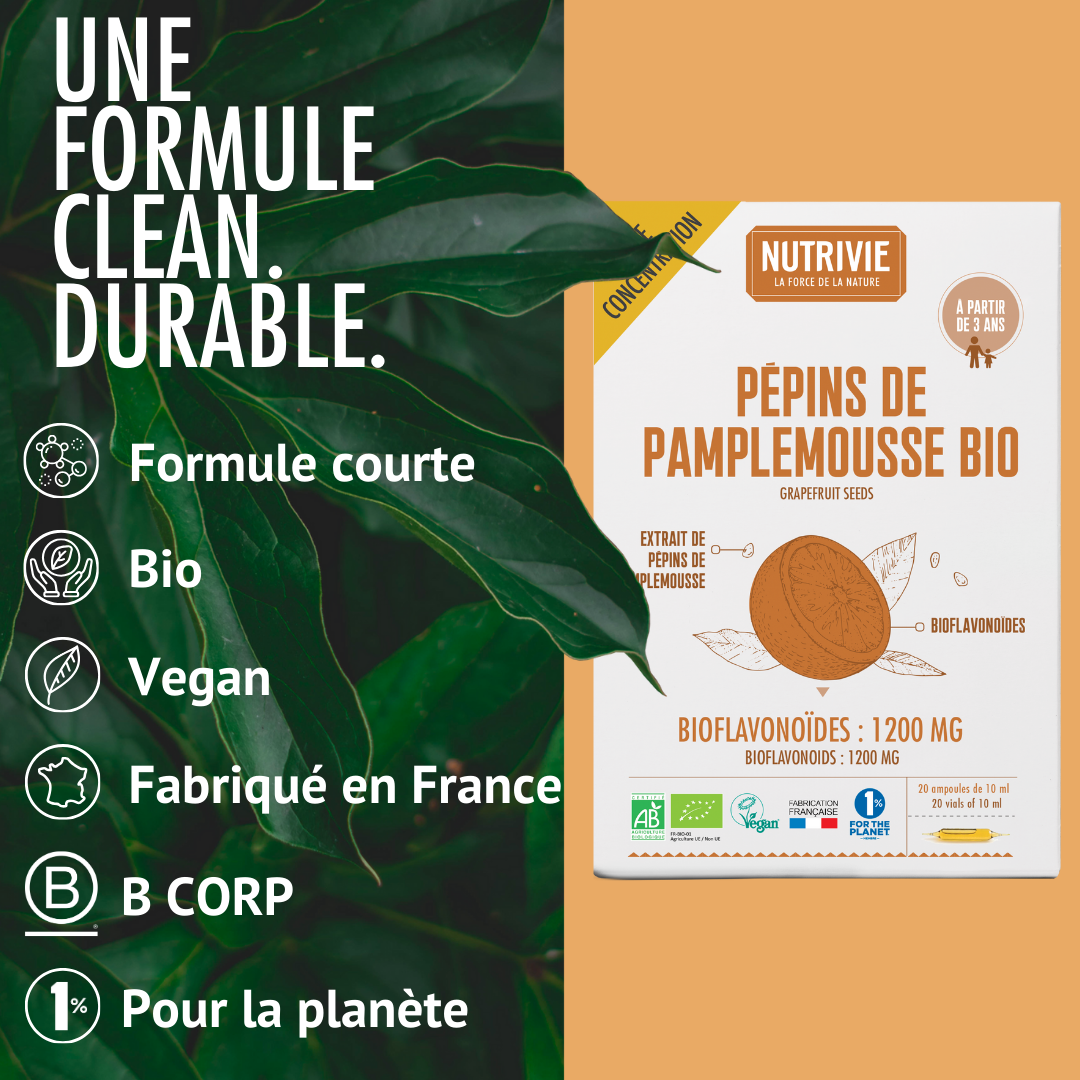 Pépins de pamplemousse Bio