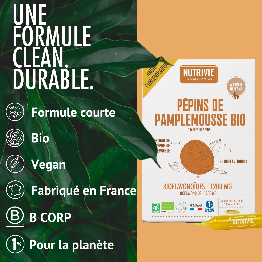 Pépins de pamplemousse Bio