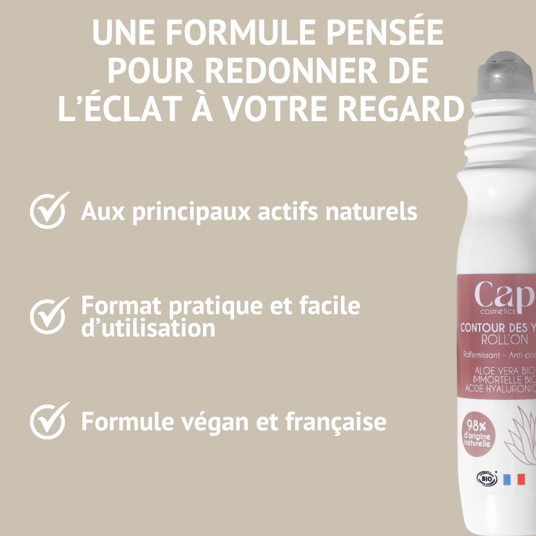 Engagements du Roll'on sérum contour des yeux Bio Cap Cosmetics