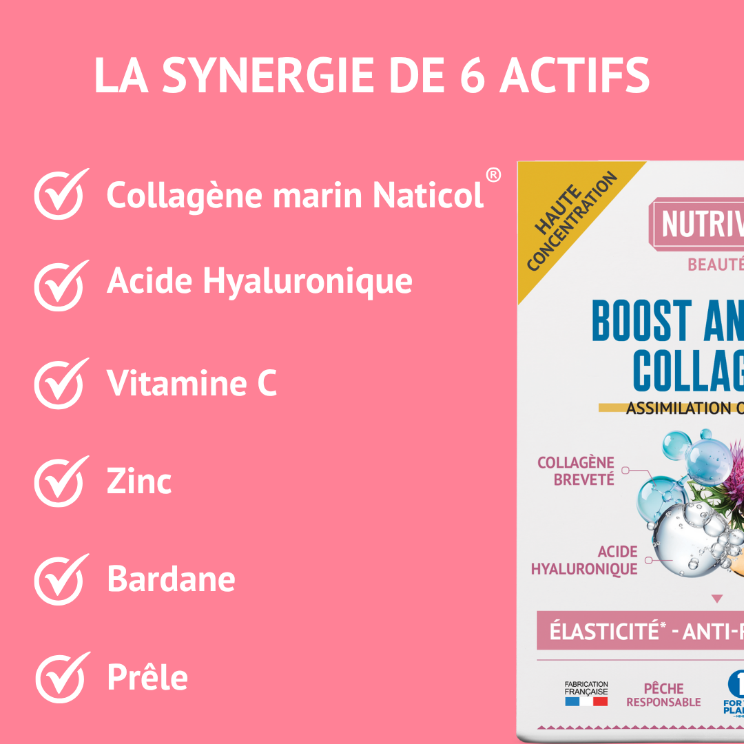Engagements des Ampoules Boost Collagène anti-âge Nutrivie