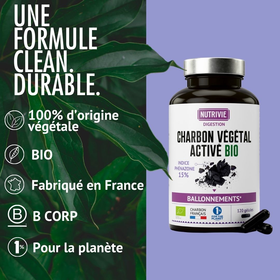 Charbon Végétal Activé BIO (120 gélules)