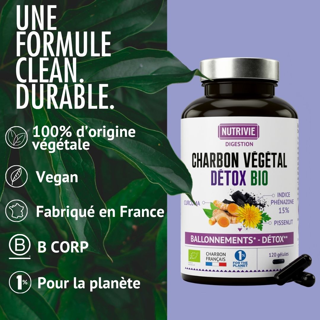 Charbon Végétal Détox Bio