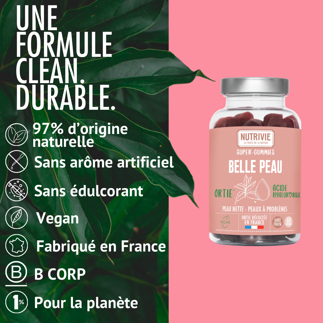 Formule des Gummies belle peau Nutrivie
