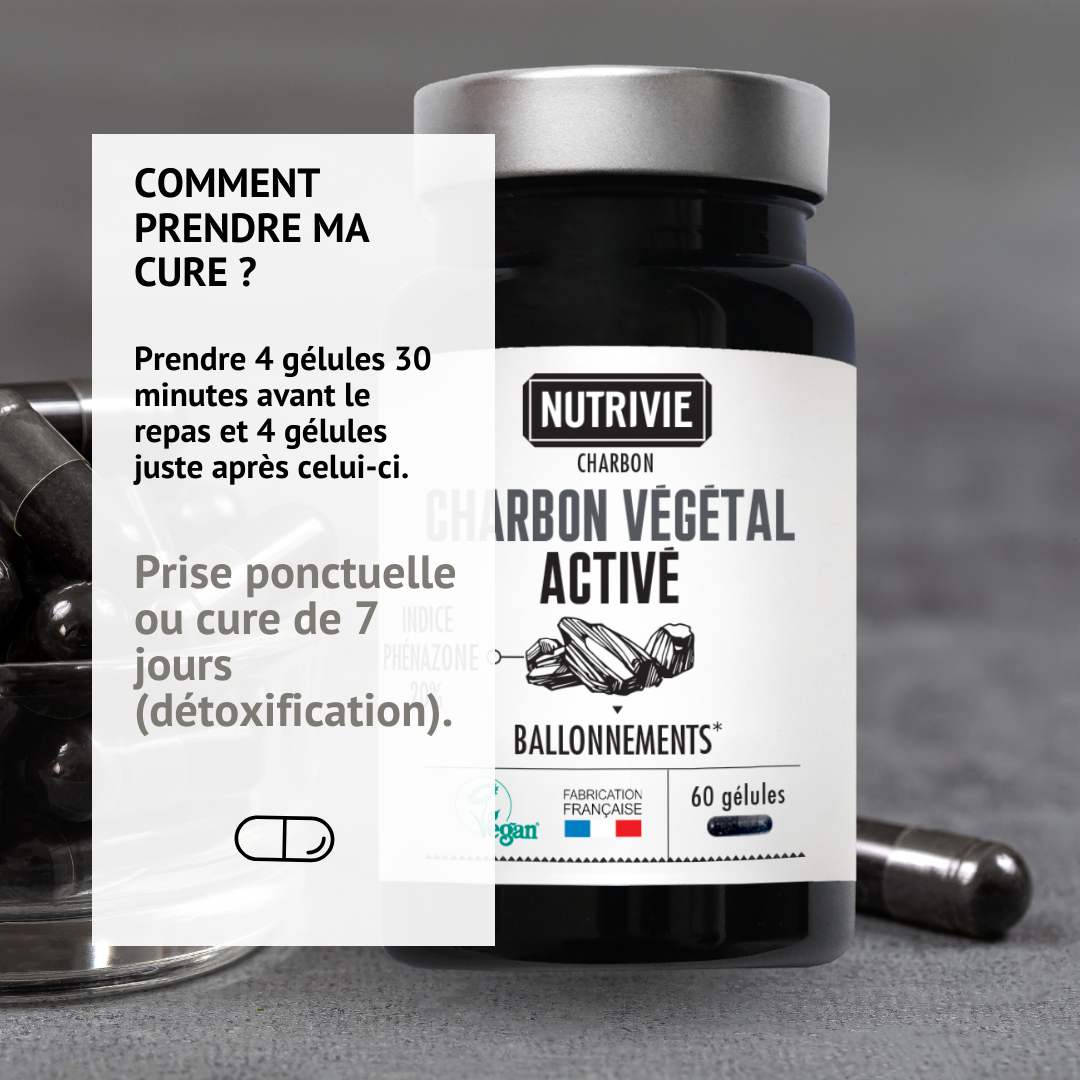 Posologie et cure du charbon végétal activé Nutrivie