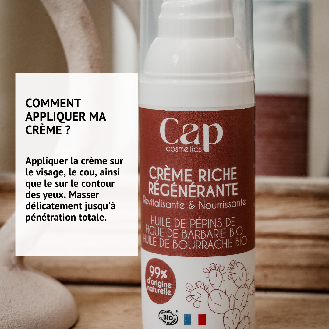 Posologie et cure de la Crème riche régénérante Bio Cap Cosmetics