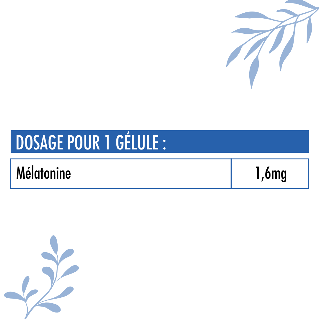 Valeurs nutritionnelles de la mélatonine Nutrivie