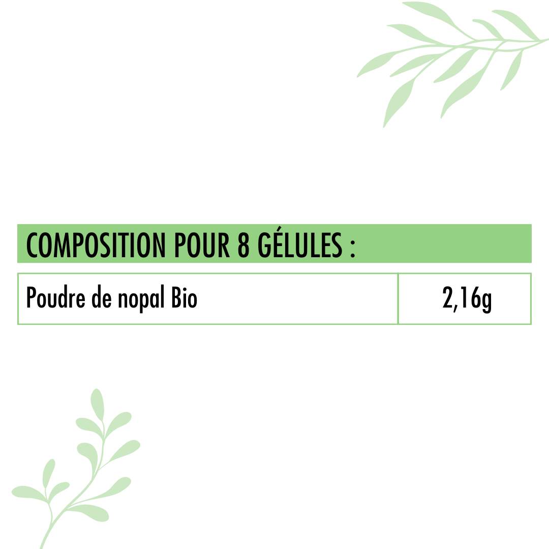 Valeurs nutritionnelles du Nopal Bio Nutrivie