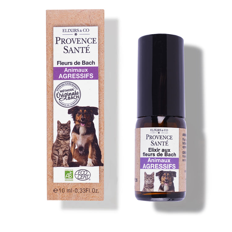 Elixir Animaux aux Fleurs de Bach - SPRAY ANIMAUX AGRESSIFS 10ML BIO