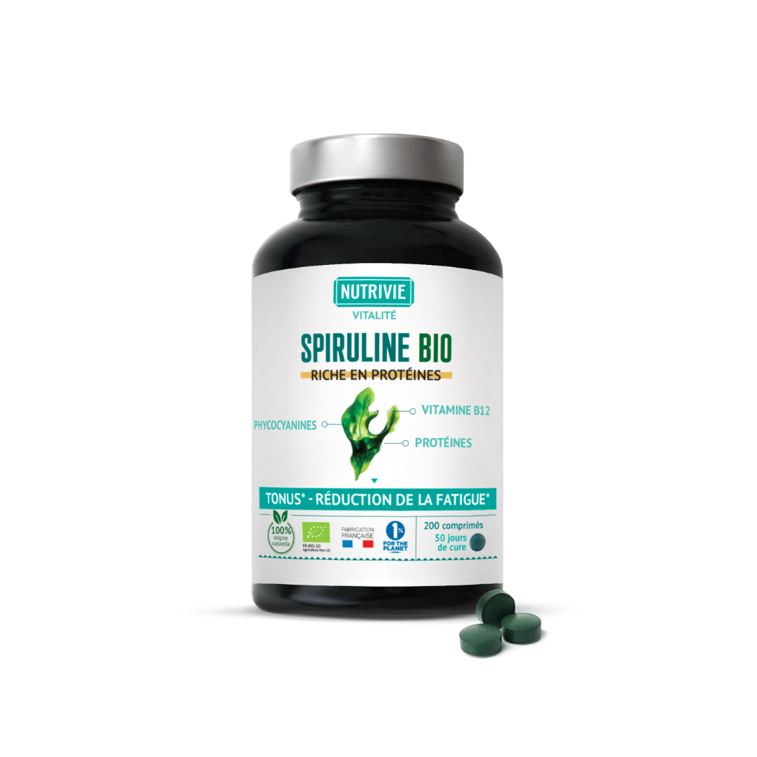 Spiruline Bio (200 comprimés) — Nutrivie