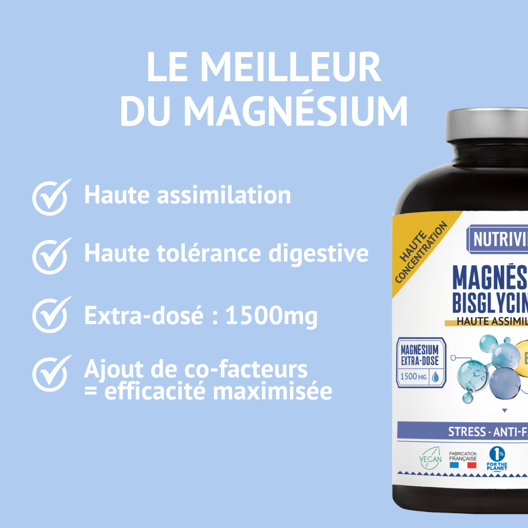 Magnésium bisglycinate 1500 mg (240 gélules)