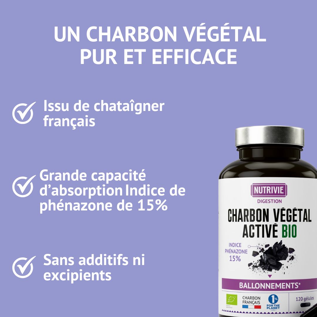 Charbon Végétal Activé BIO (120 gélules)