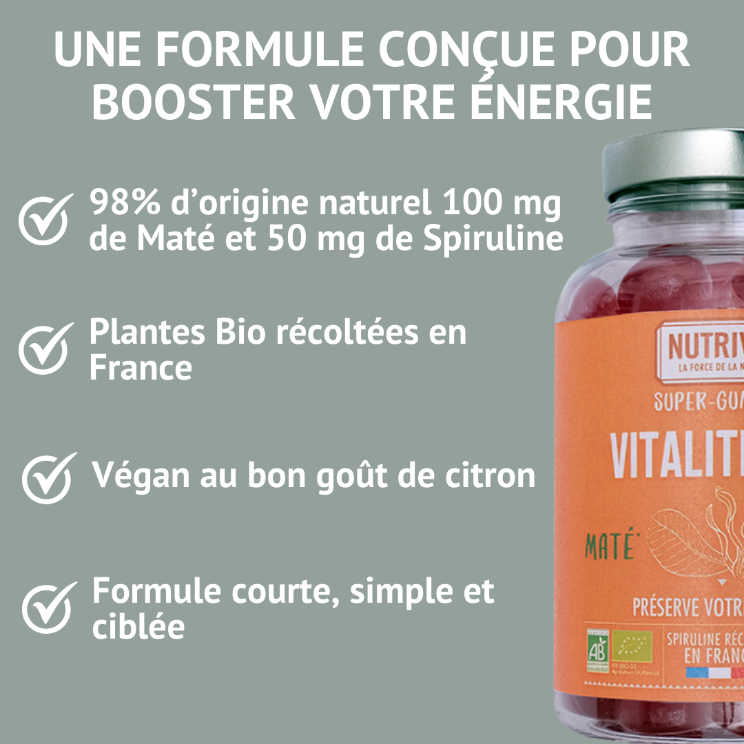 Engagements des gummies Vitalité Nutrivie 