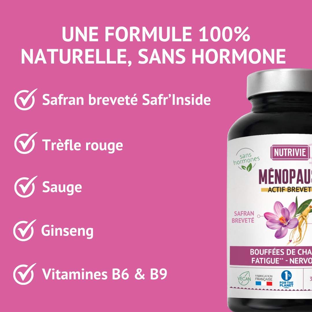 Engagements des gélules ménopause Nutrivie