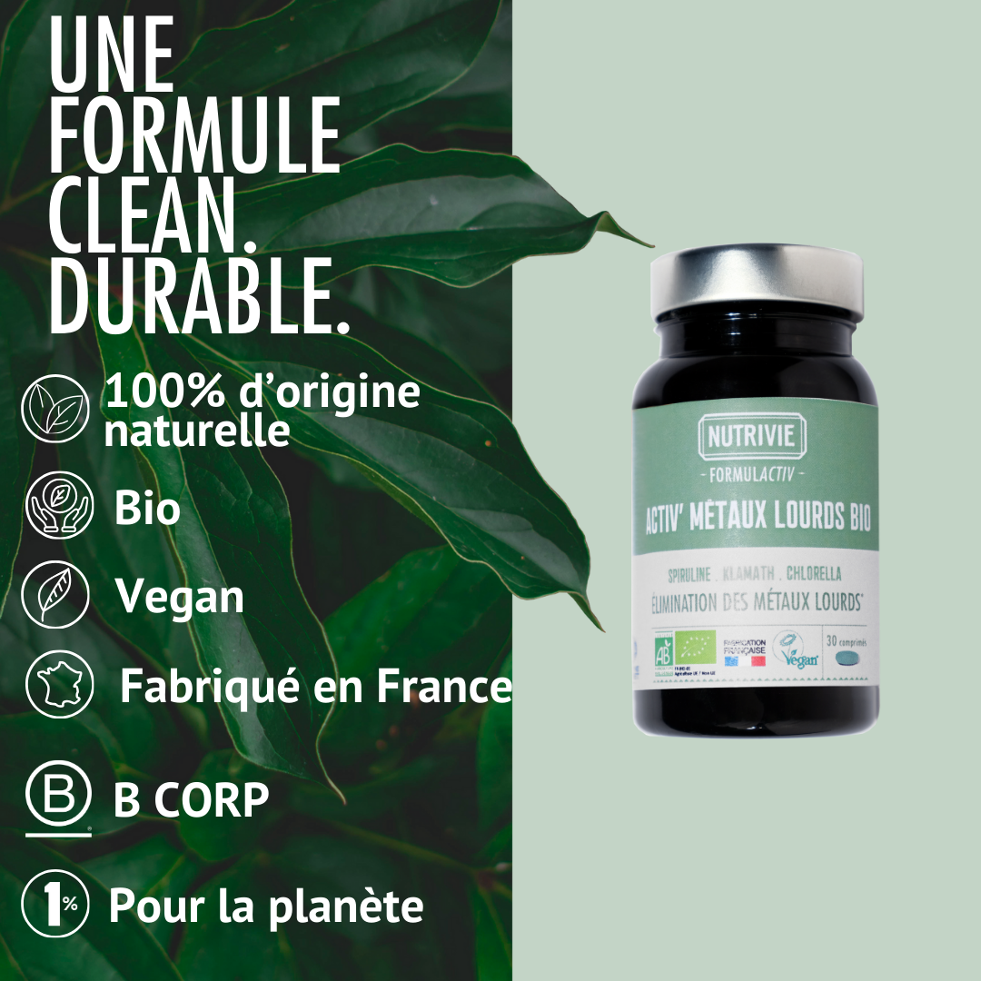 Formule de l'Activ'Métaux Lourds Bio Nutrivie 