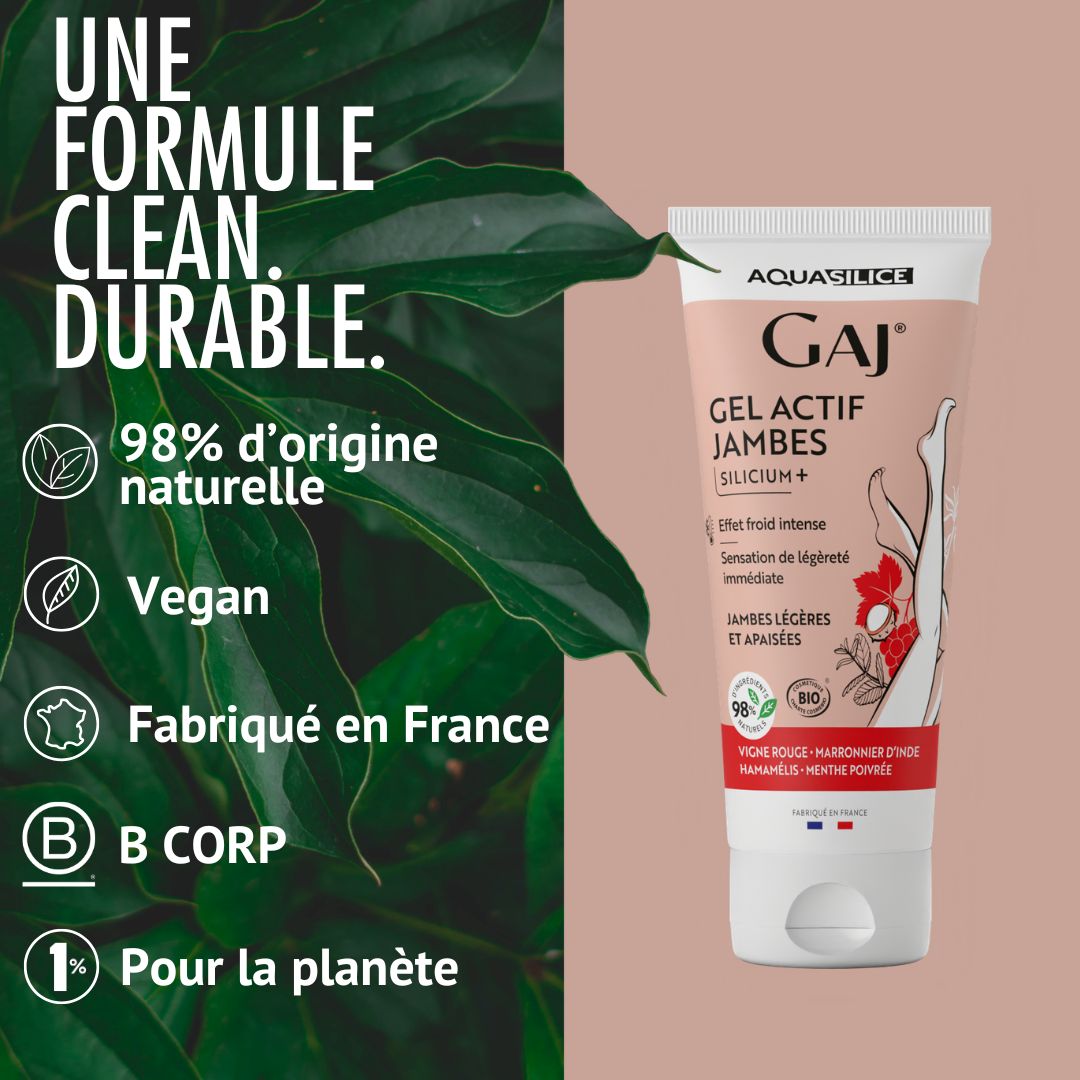 Gel Actif Jambes Bio - Aquasilice