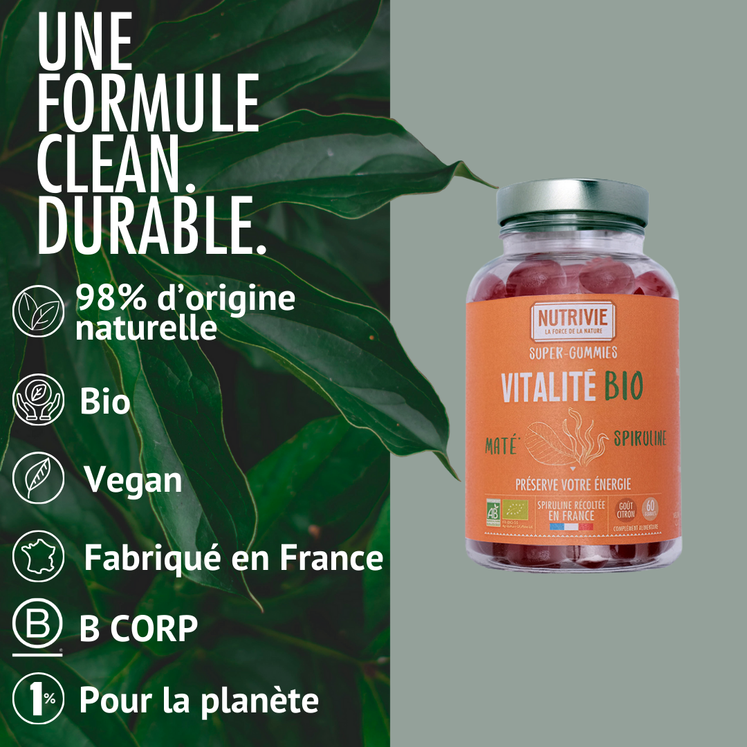 Formule des gummies Vitalité Nutrivie 