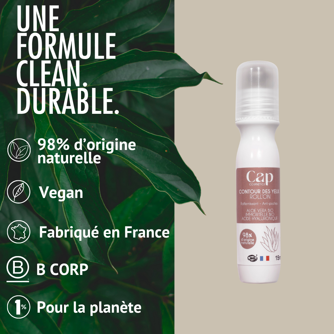 Formule du Roll'on sérum contour des yeux Bio Cap Cosmetics