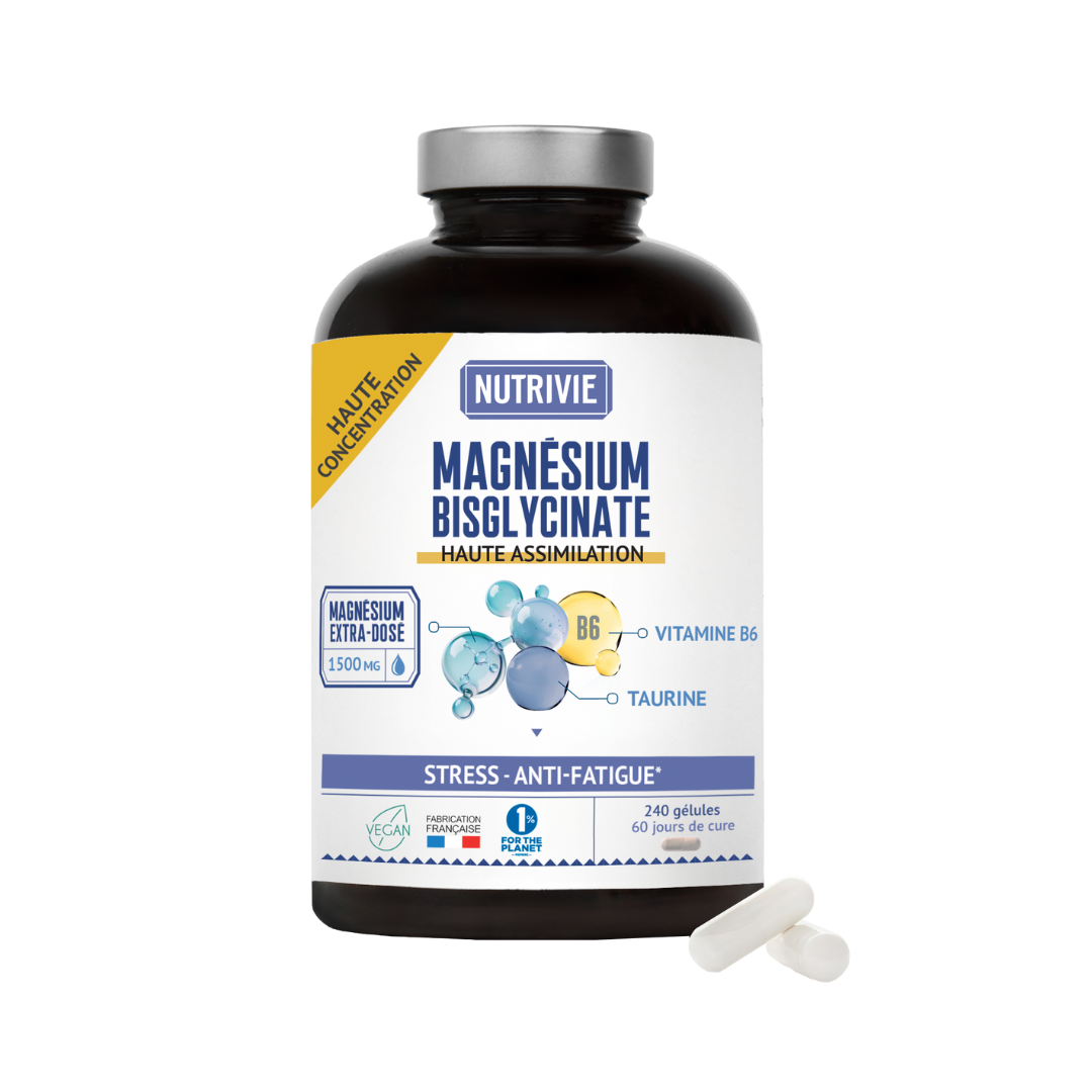 Magnésium bisglycinate 1500 mg (240 gélules)