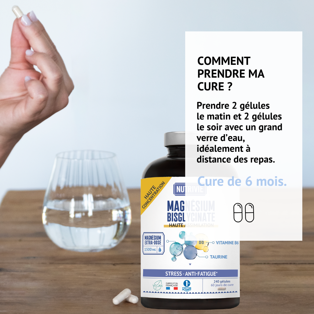 Magnésium bisglycinate 1500 mg (240 gélules)
