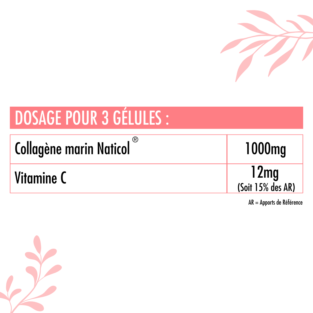 Valeurs nutritionnelles du Collagène Marin Breveté Naticol de Nutrivie