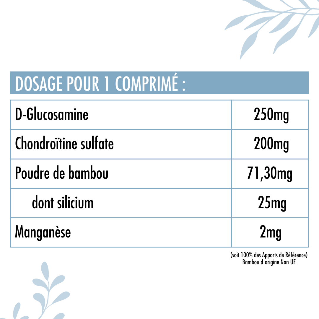 Valeurs nutritionnelles de l'Activ'Articulations Nutrivie